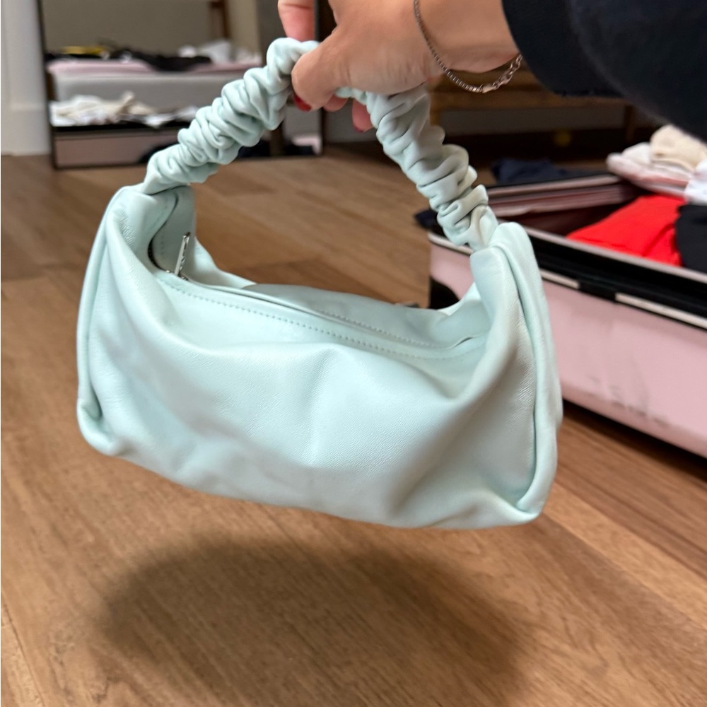 Alexander Wang Mint Green Ruched Clutch